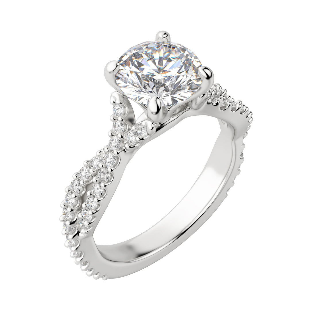 MORA BOLD ROUND CUT MOISSANITE ENGAGEMENT RING