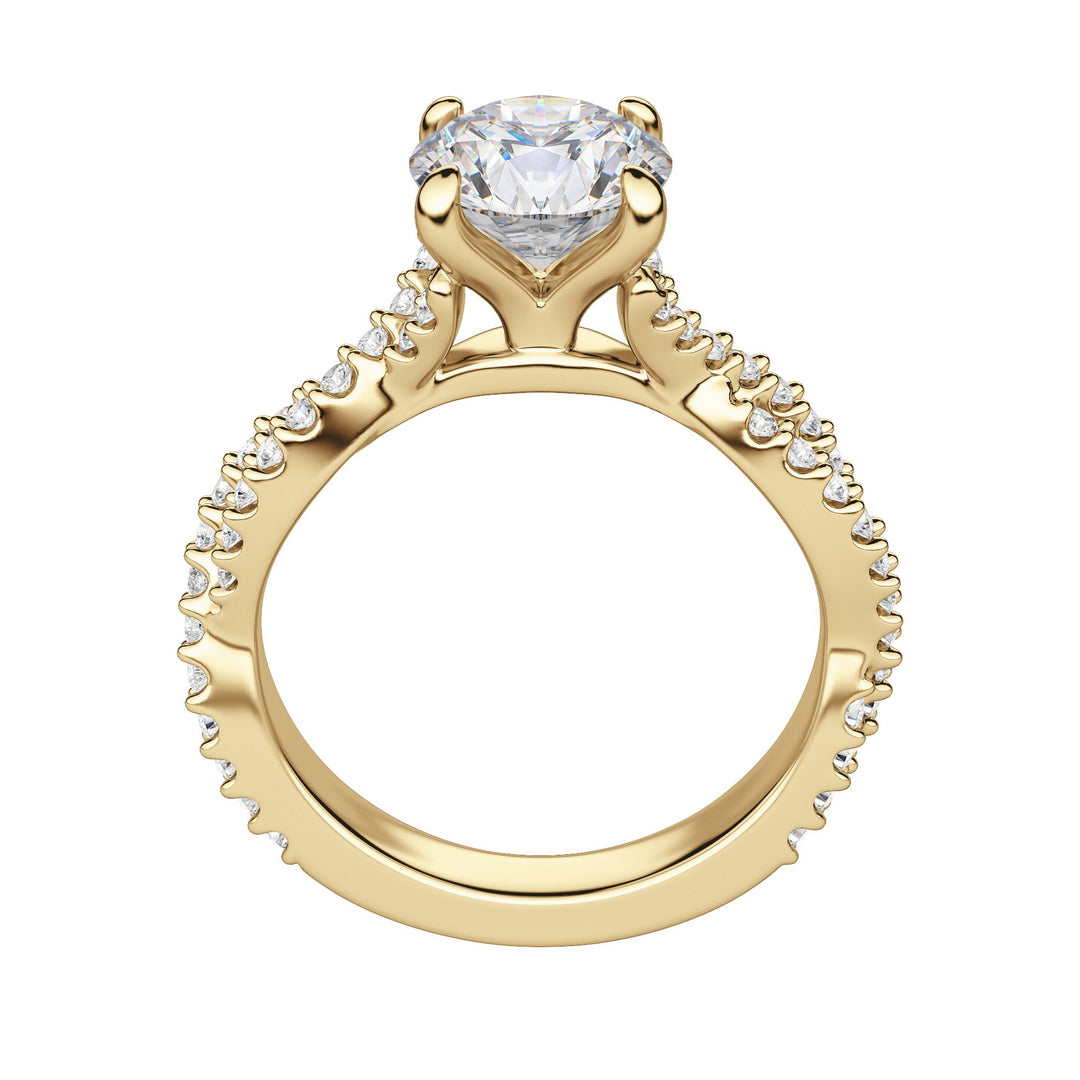 MORA BOLD ROUND CUT MOISSANITE ENGAGEMENT RING