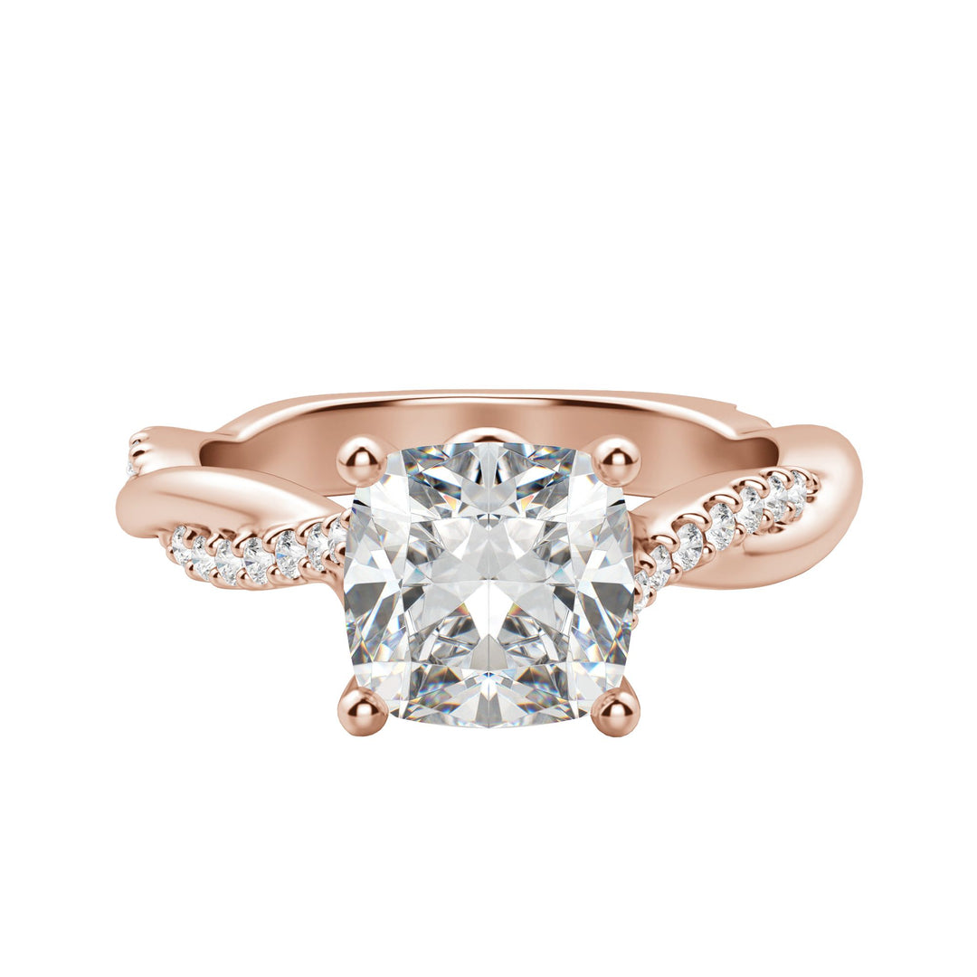 MORA CUSHION CUT MOISSANITE ENGAGEMENT RING