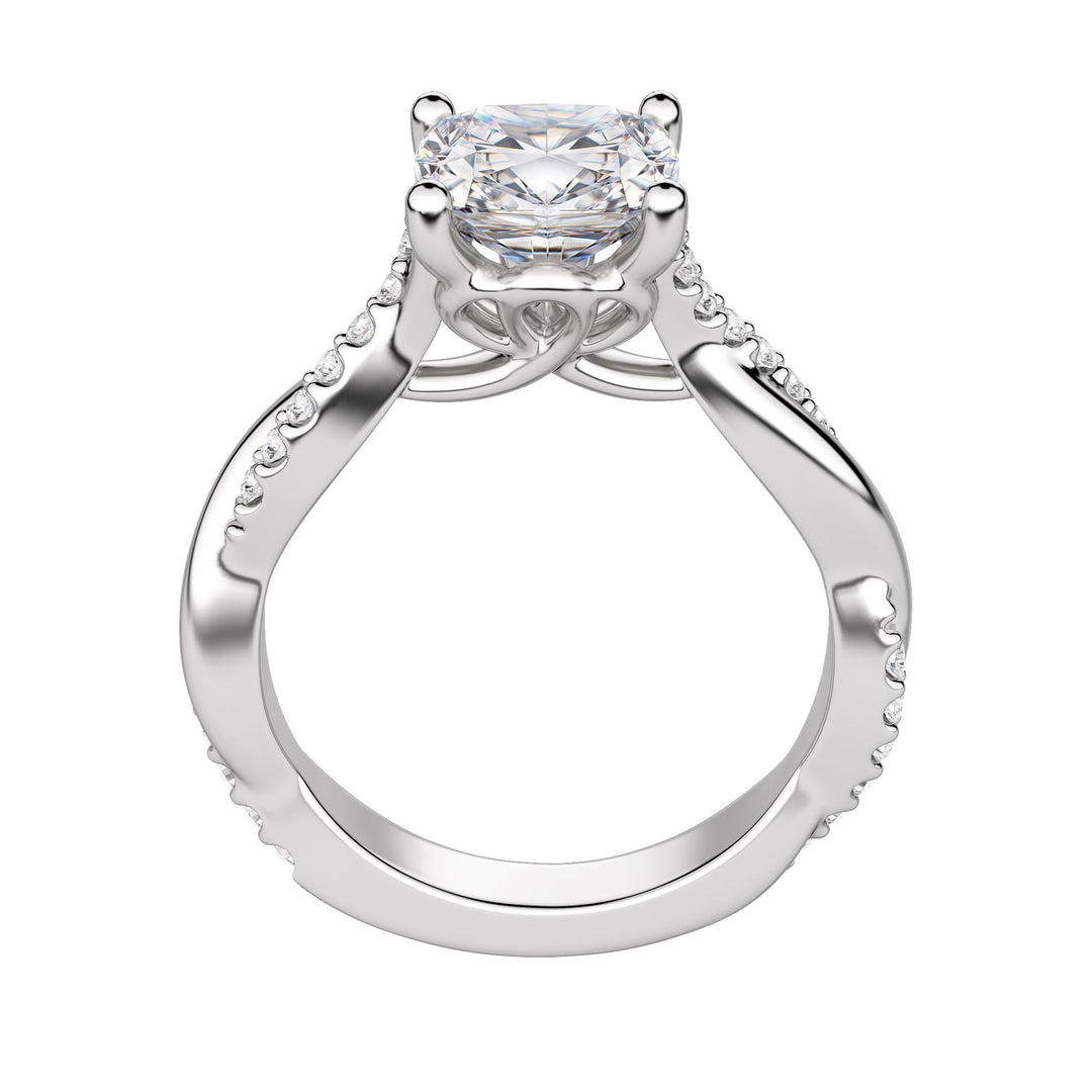 MORA CUSHION CUT MOISSANITE ENGAGEMENT RING