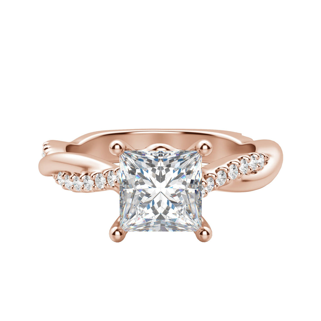 MORA PRINCESS CUT MOISSANITE ENGAGEMENT RING