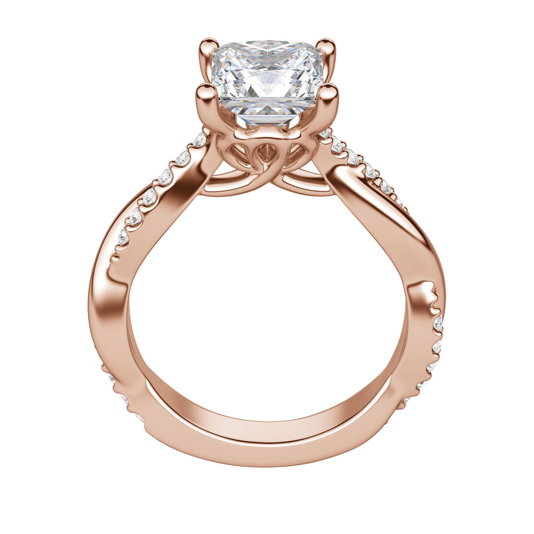 MORA PRINCESS CUT MOISSANITE ENGAGEMENT RING