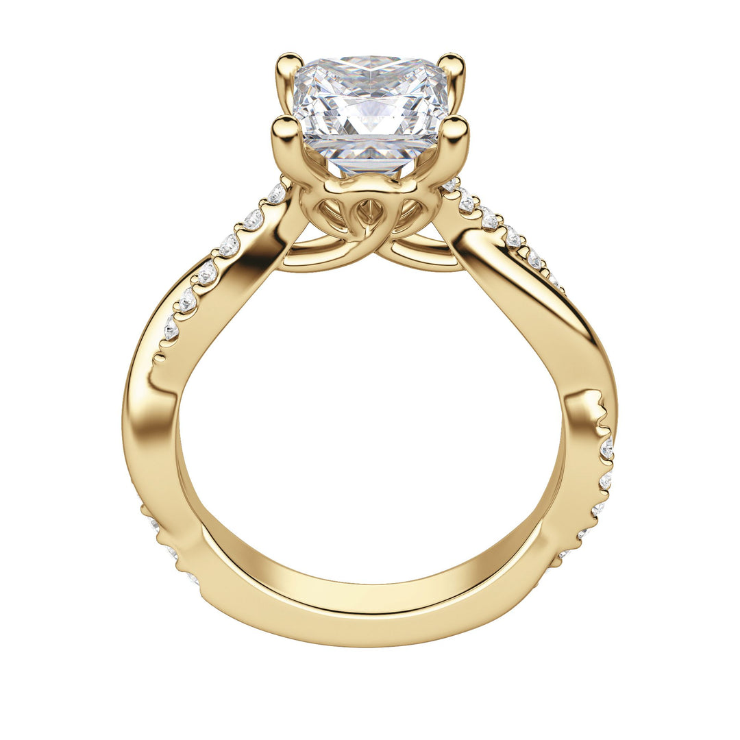 MORA PRINCESS CUT MOISSANITE ENGAGEMENT RING