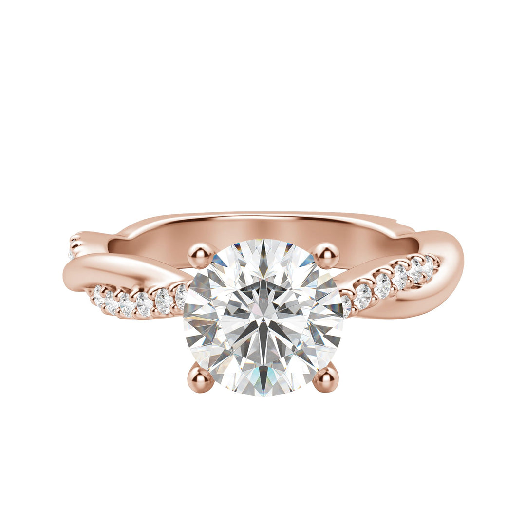 MORA ROUND CUT MOISSANITE ENGAGEMENT RING