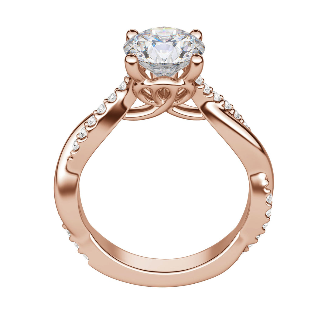 MORA ROUND CUT MOISSANITE ENGAGEMENT RING