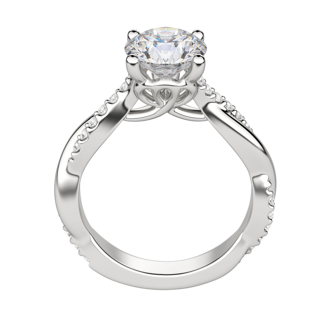 MORA ROUND CUT MOISSANITE ENGAGEMENT RING