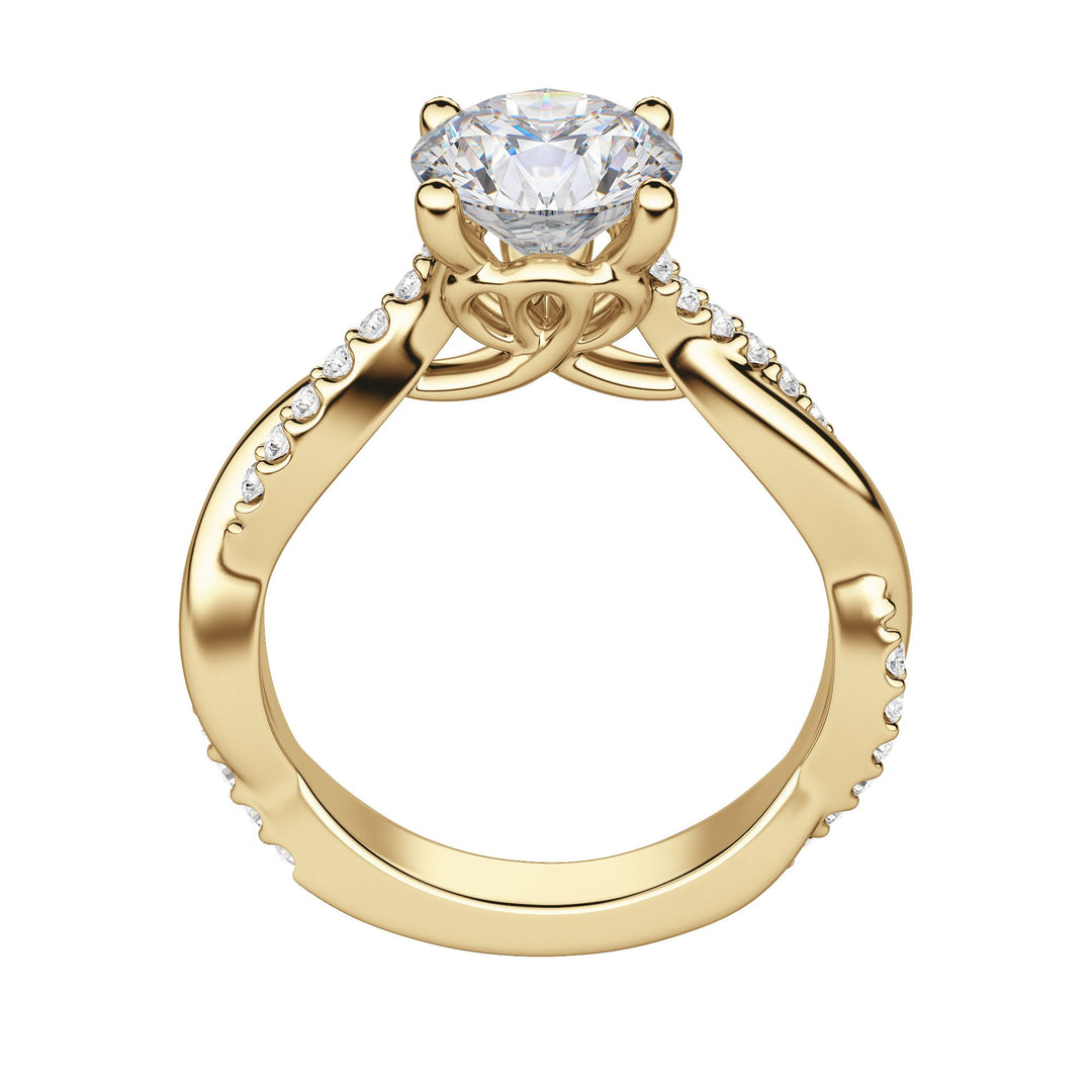 MORA ROUND CUT MOISSANITE ENGAGEMENT RING