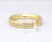 OPEN 3MM WIDE STACKABLE MOISSANITE DIAMOND WEDDING RING FOR ANNIVERSARY GIFT