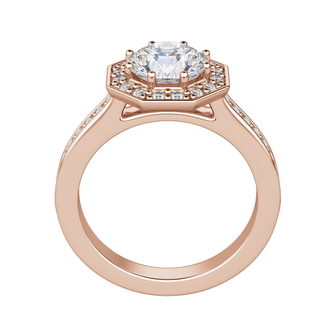 POET ROUND CUT MOISSANITE ENGAGEMENT RING