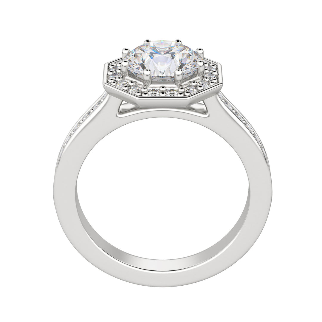 POET ROUND CUT MOISSANITE ENGAGEMENT RING