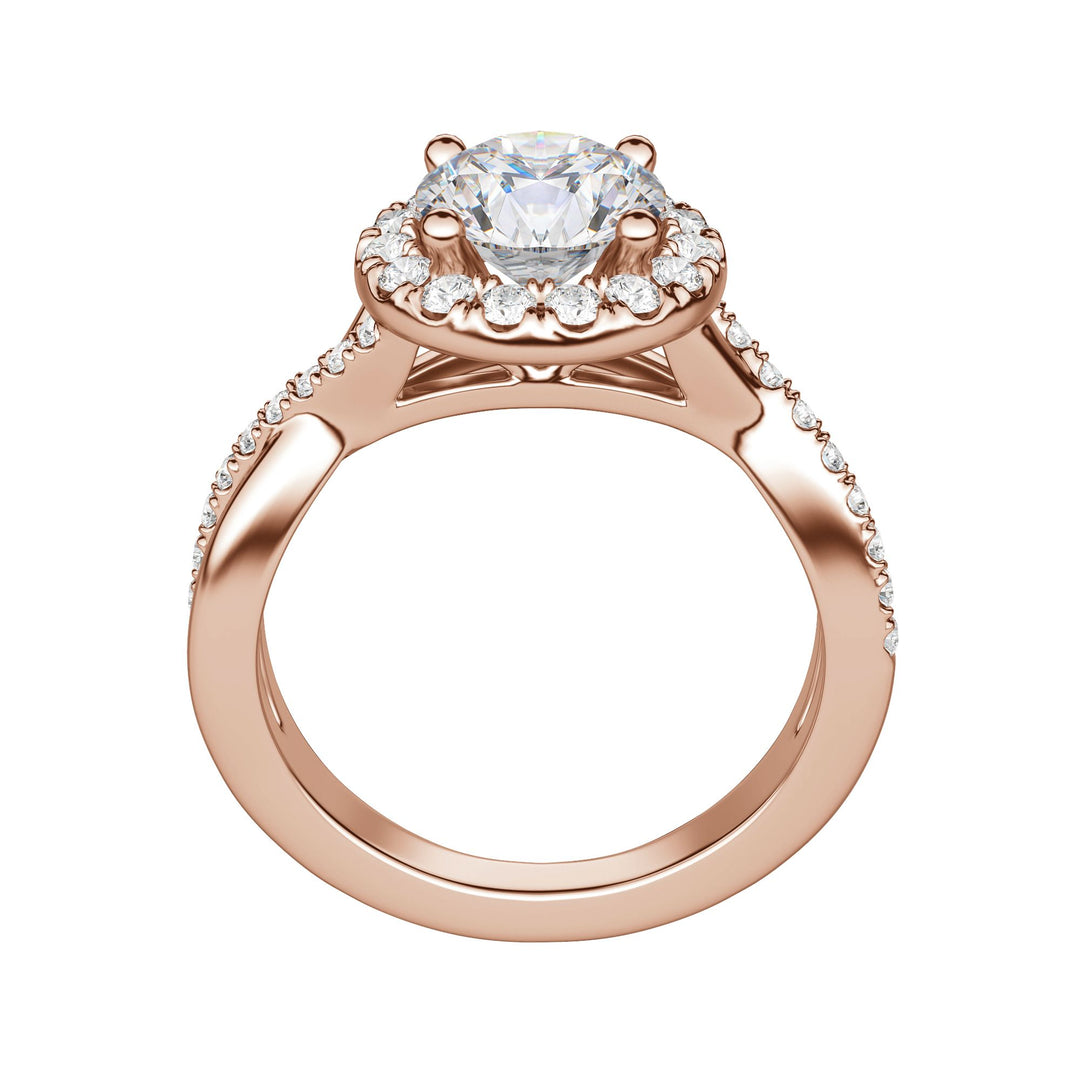 POSE ROUND CUT MOISSANITE ENGAGEMENT RING