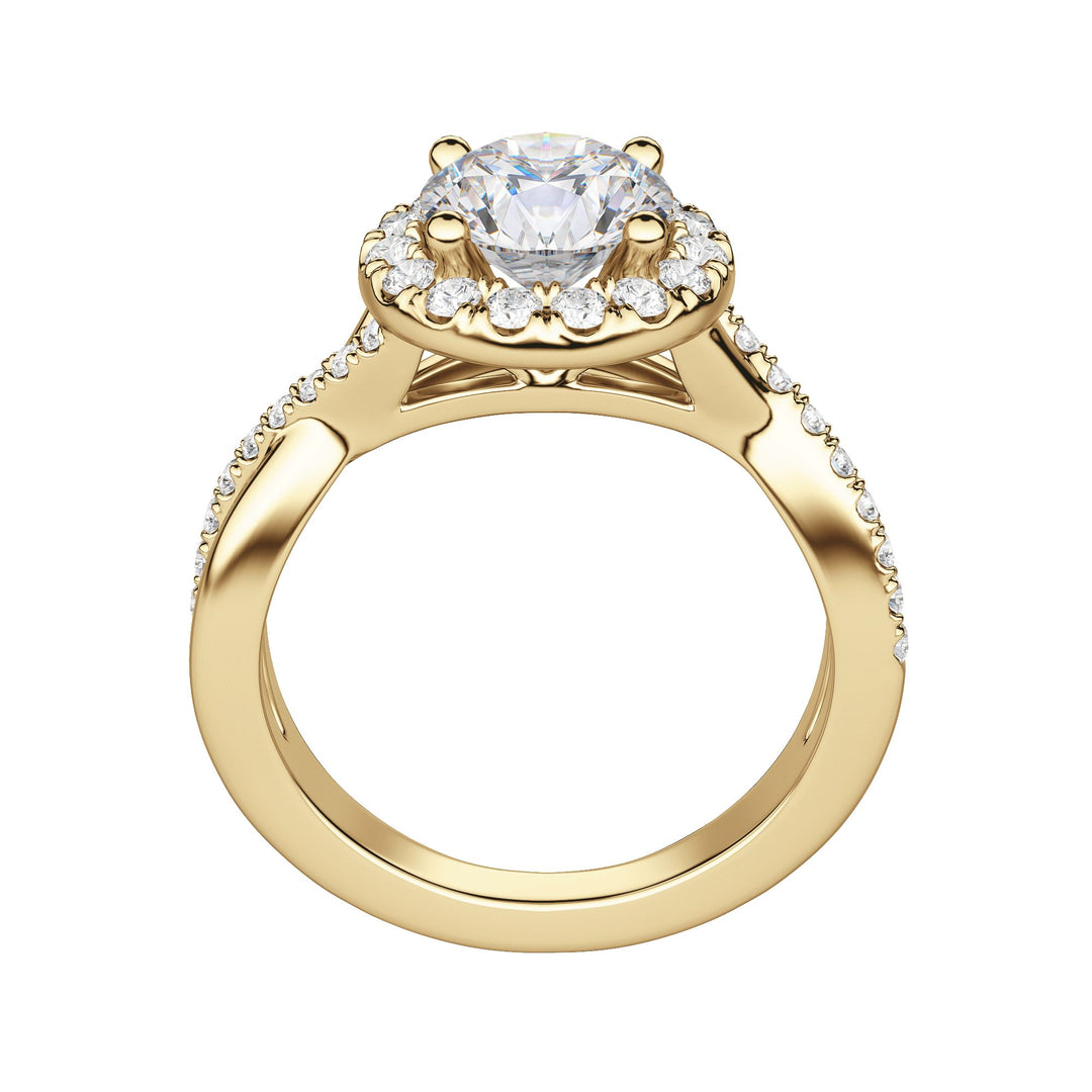 POSE ROUND CUT MOISSANITE ENGAGEMENT RING