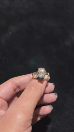 Load and play video in Gallery viewer, IGI Lab-Grown Old Mine Cut Cushion Diamond Split Shank Engagement Ring