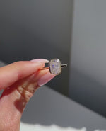 Load and play video in Gallery viewer, Elongated 2.02 CT Cushion Cut Lab Grown Diamond Engagement Ring, Bezel Set Solitaire Wedding Ring