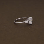 Load and play video in Gallery viewer, Heart Shape Lab Grown Diamond Engagement Ring, 2.03 CT Heart &amp; Pear Shape IGI Certified Diamonds, Three Stone Ring