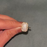 Load and play video in Gallery viewer, 5.00 ct Elongated Cushion Lab Grown Diamond Engagement Ring: Vintage Solitaire Style
