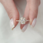Load and play video in Gallery viewer, Hidden Halo Radiant Cut Ring, 3.0ct Radiant Cut Lab Grown Diamond Ring