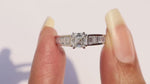 Load and play video in Gallery viewer, Asscher &amp; Baguette Lab Grown Diamond Engagement Ring