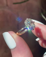 Load and play video in Gallery viewer, Cushion 3.0ct Lab Grown Diamond Engagement Ring, Unique Bridal Ring