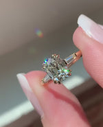 Load and play video in Gallery viewer, 1.60ct Old Mine Cushion Cut Lab Diamond Engagement Ring (IGI Certified)