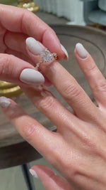 Load and play video in Gallery viewer, 3.5ct Oval Lab Grown Diamond Ring: 10kt Solid Gold Anniversary Ring