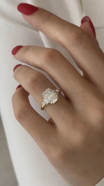 Load and play video in Gallery viewer, 3 Carat Elongated Cushion E VVS2 Lab Grown Diamond 5 Stone Ring