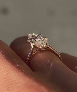 Load and play video in Gallery viewer, 14k Solid Yellow Gold Engagement Ring,2.25 CT Marquise Cut Lab Grown Diamond Cathedral Band