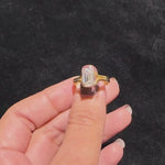 Load and play video in Gallery viewer, Emerald Cut Lab Grown Diamond Engagement Ring, IGI Certified Double Shank Band