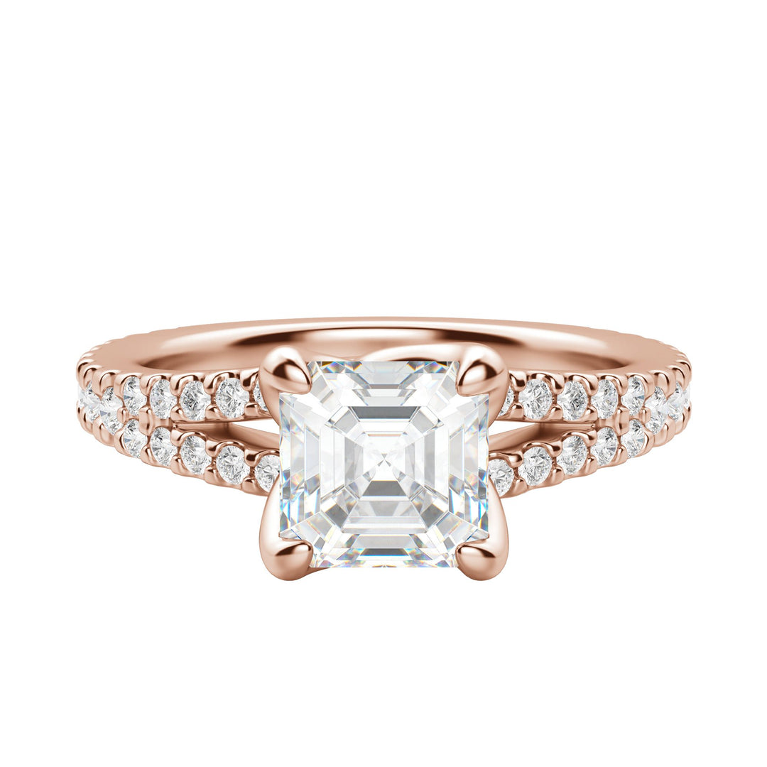 RAIA ASSCHER CUT MOISSANITE ENGAGEMENT RING