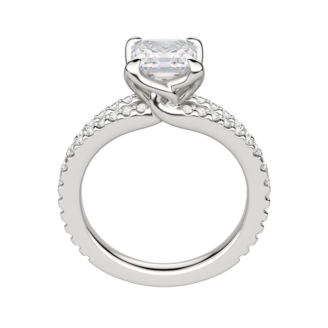 RAIA ASSCHER CUT MOISSANITE ENGAGEMENT RING