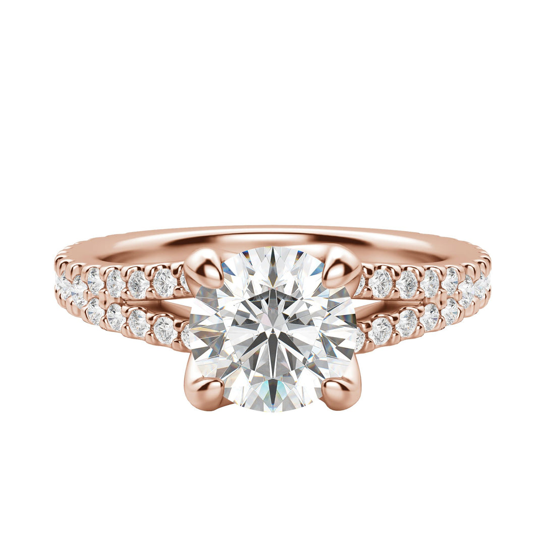 RAIA ROUND CUT MOISSANITE ENGAGEMENT RING