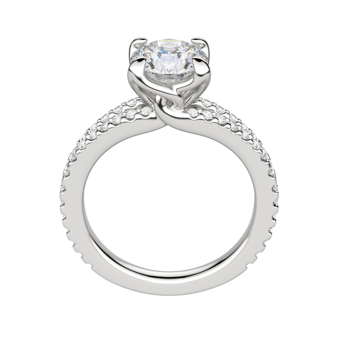 RAIA ROUND CUT MOISSANITE ENGAGEMENT RING