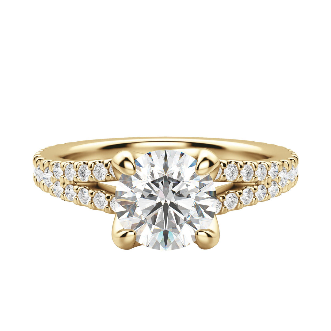 RAIA ROUND CUT MOISSANITE ENGAGEMENT RING