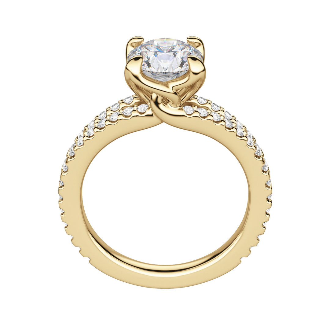 RAIA ROUND CUT MOISSANITE ENGAGEMENT RING