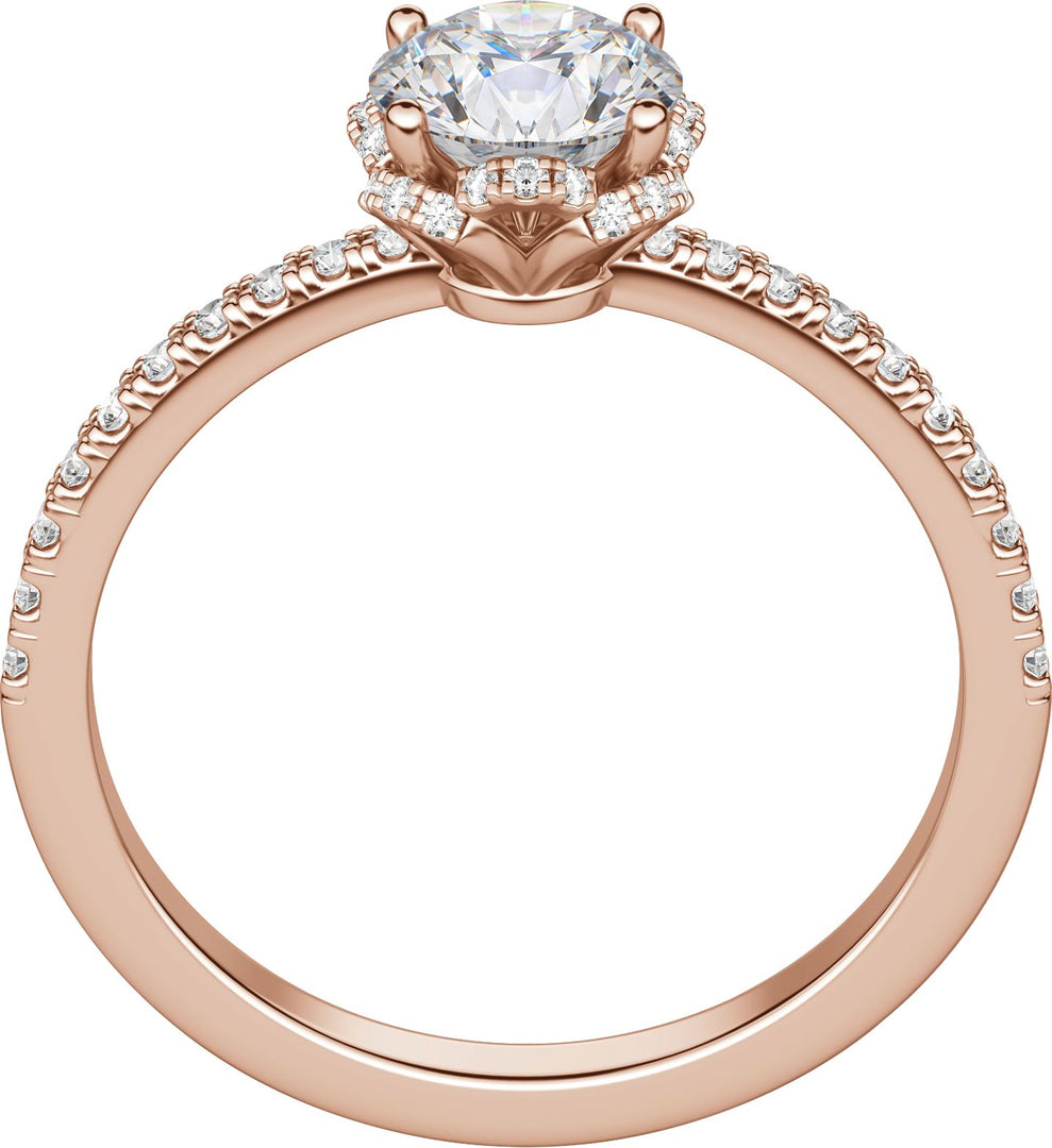 RIVA ROUND CUT MOISSANITE ENGAGEMENT RING