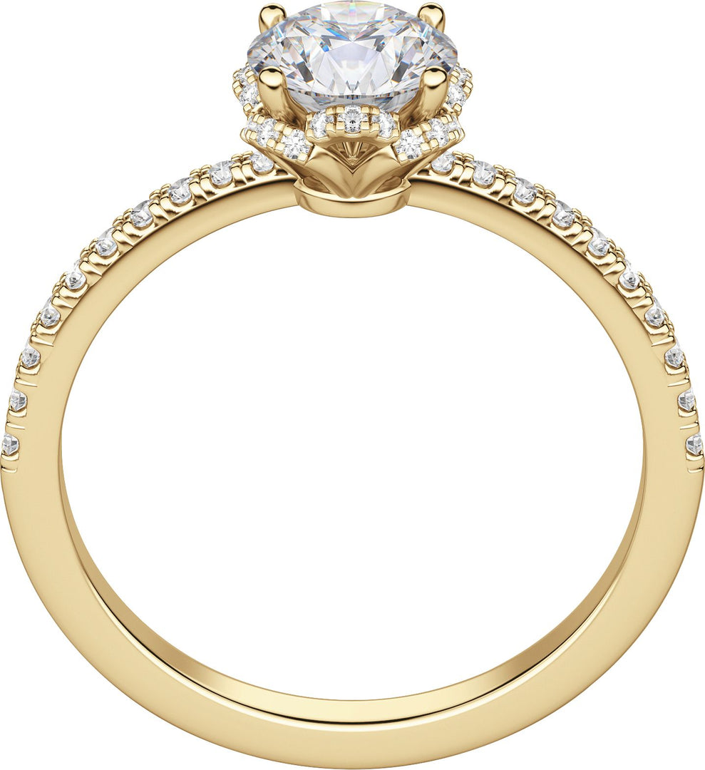 RIVA ROUND CUT MOISSANITE ENGAGEMENT RING