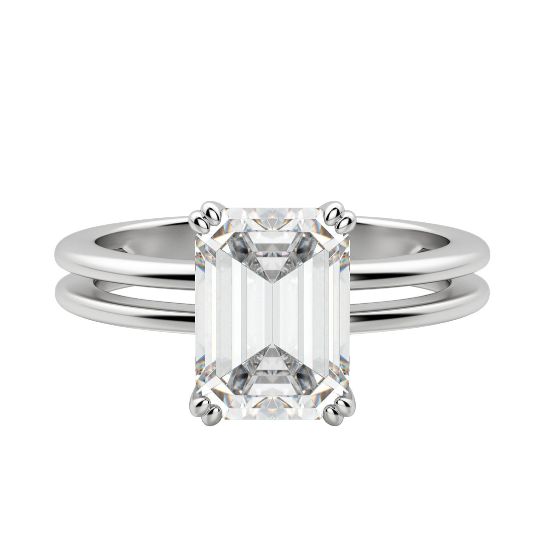 ROMA EMERALD CUT MOISSANITE ENGAGEMENT RING