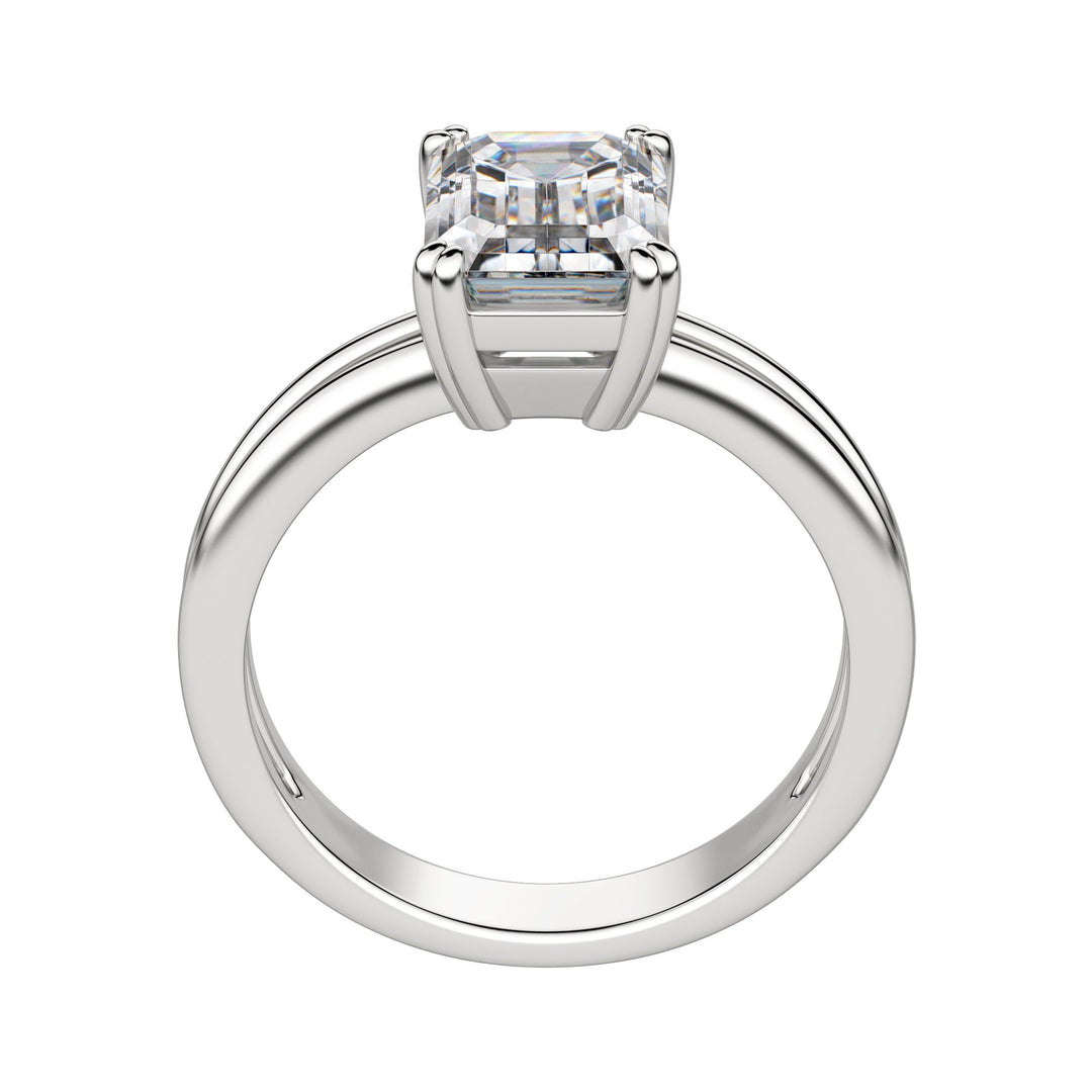 ROMA EMERALD CUT MOISSANITE ENGAGEMENT RING