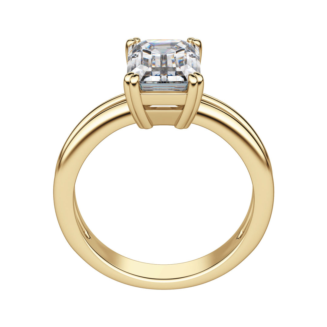 ROMA EMERALD CUT MOISSANITE ENGAGEMENT RING