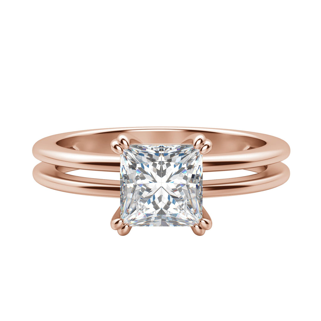 ROMA PRINCESS CUT MOISSANITE ENGAGEMENT RING