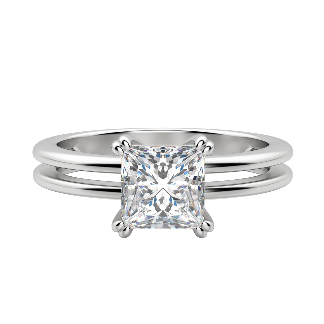 ROMA PRINCESS CUT MOISSANITE ENGAGEMENT RING