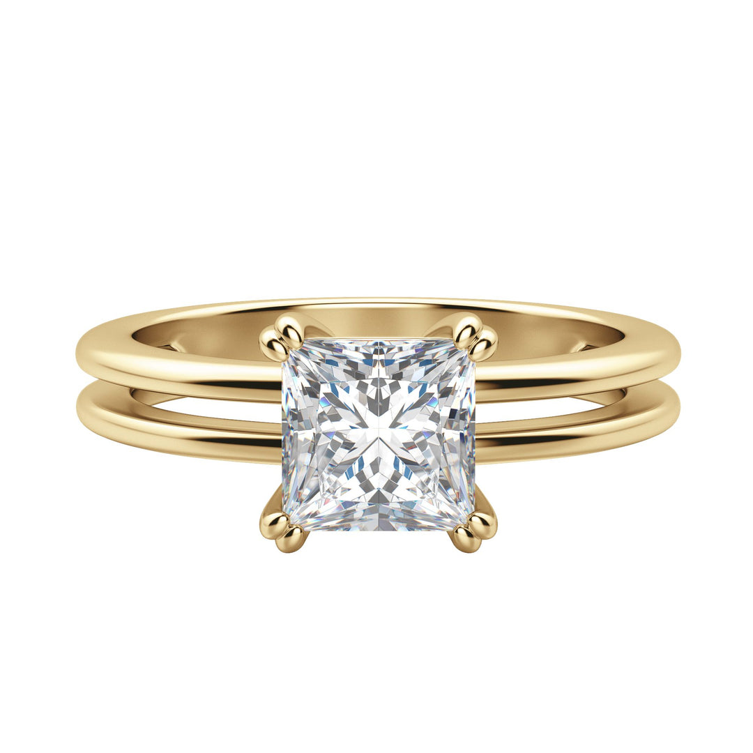 ROMA PRINCESS CUT MOISSANITE ENGAGEMENT RING