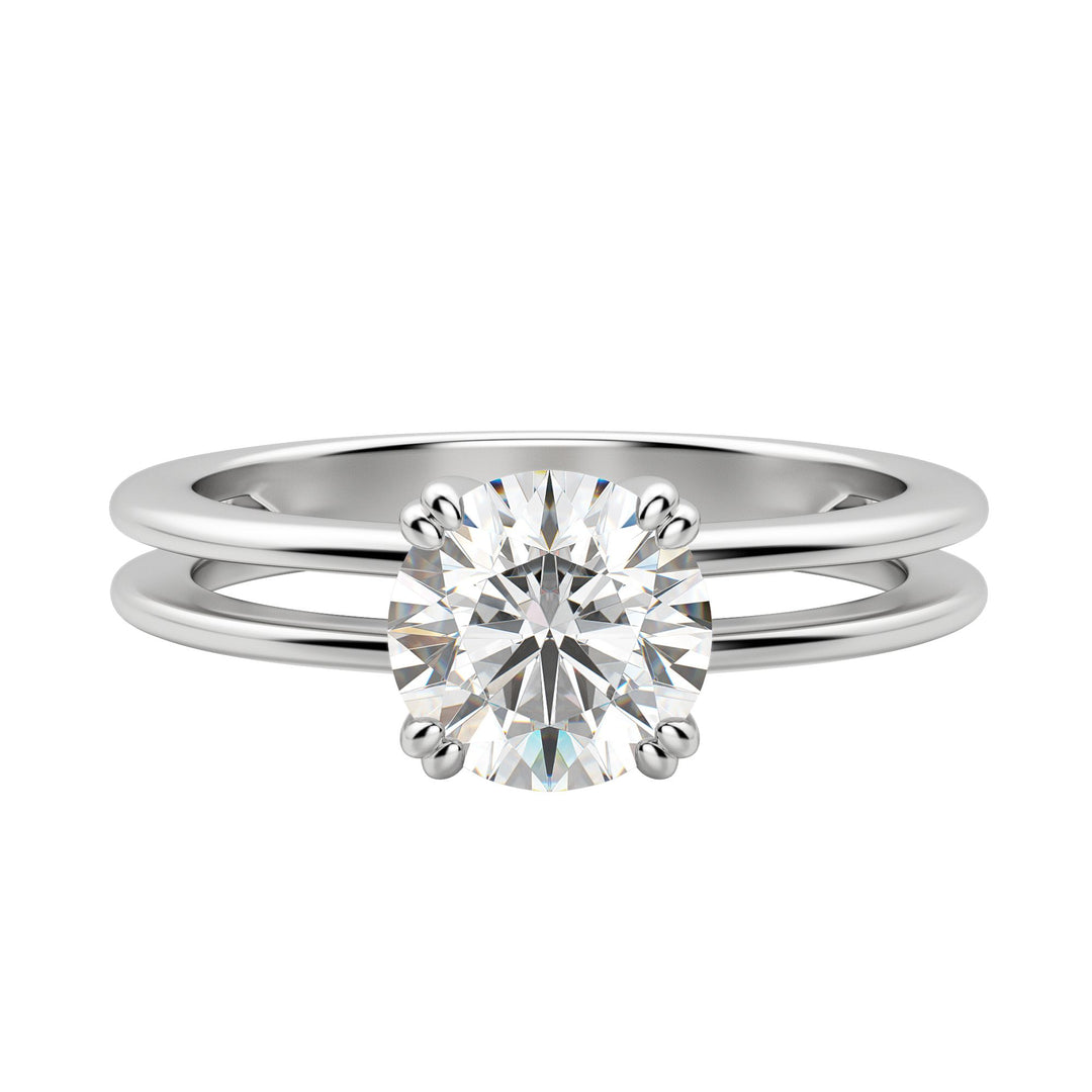 ROMA ROUND CUT MOISSANITE ENGAGEMENT RING