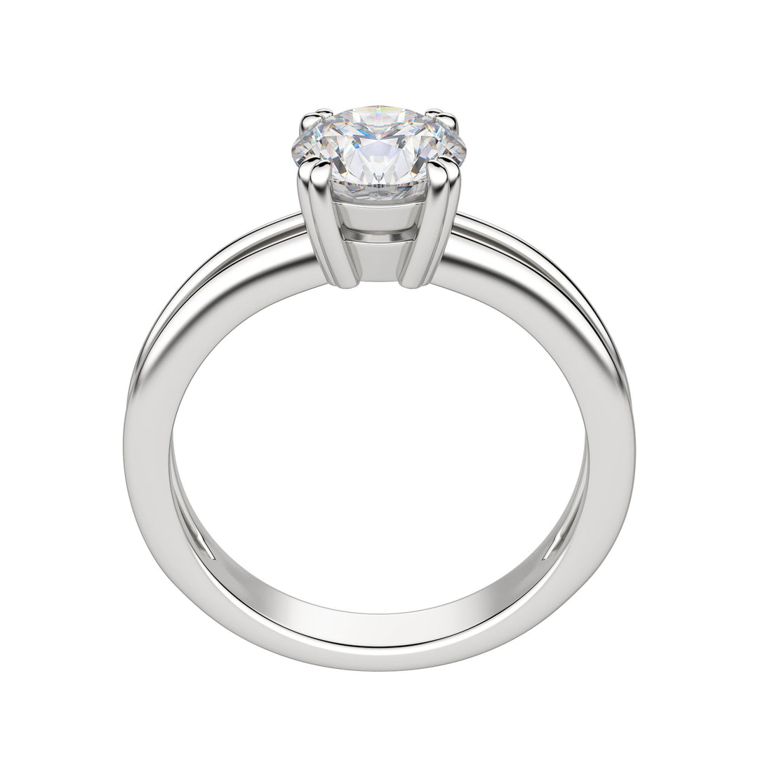 ROMA ROUND CUT MOISSANITE ENGAGEMENT RING