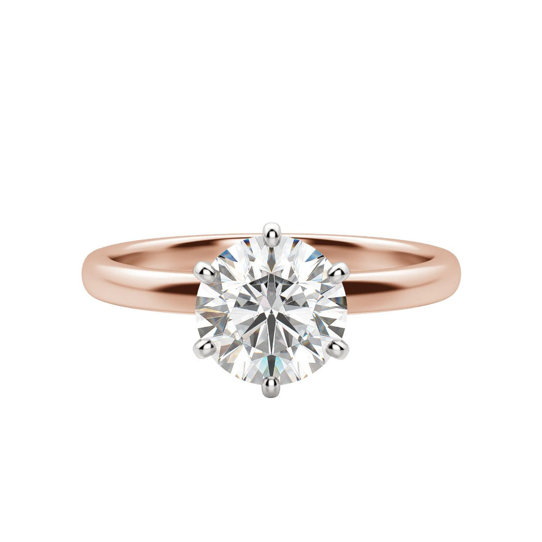 BARE 6-PRONG ROUND CUT MOISSANITE ENGAGEMENT RING