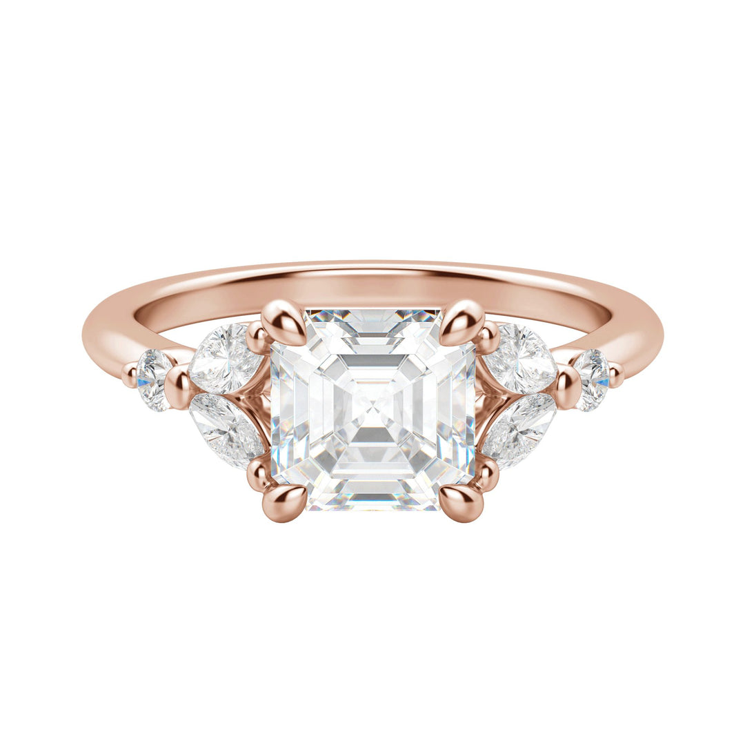 SERA ASSCHER CUT MOISSANITE ENGAGEMENT RING