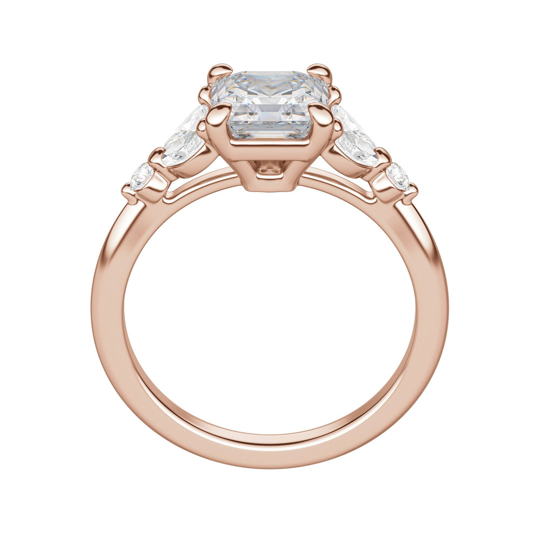 SERA ASSCHER CUT MOISSANITE ENGAGEMENT RING