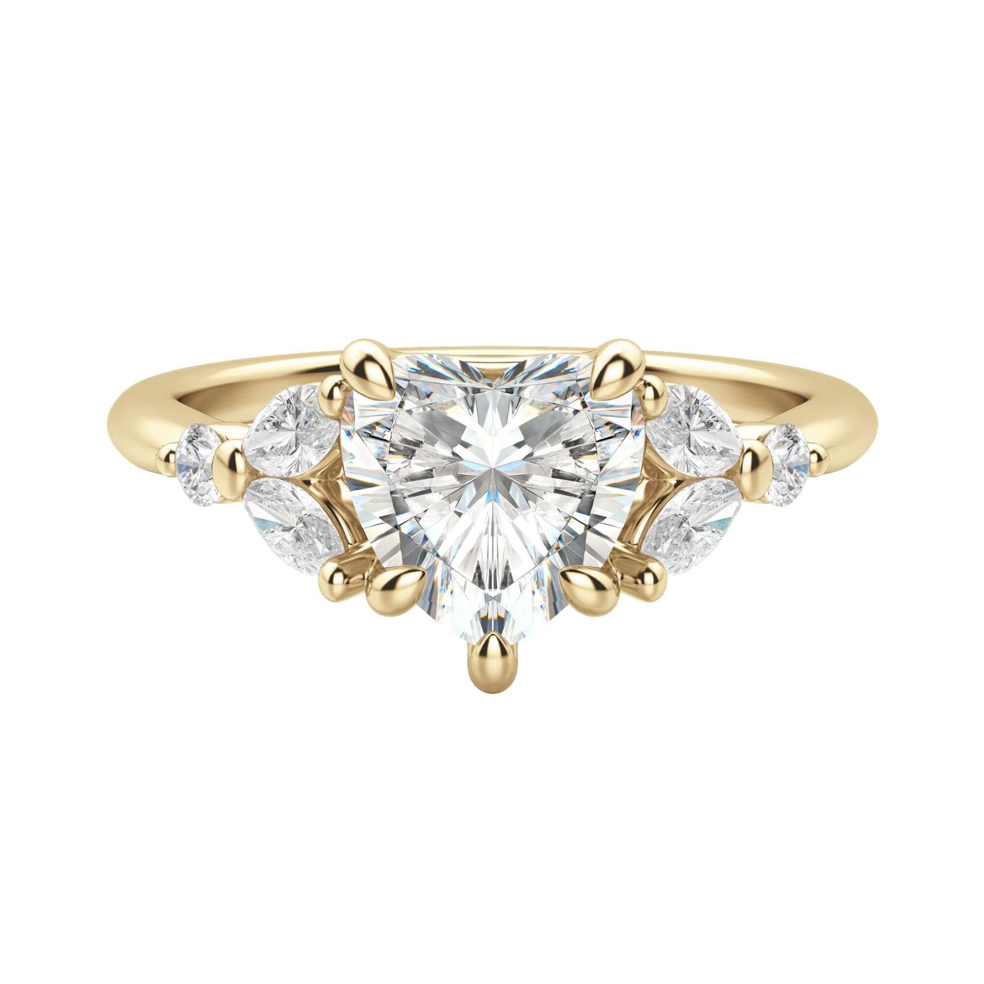 SERA HEART CUT MOISSANITE ENGAGEMENT RING – Navettefine Jewelry