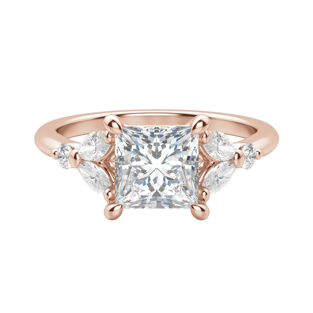 SERA PRINCESS CUT MOISSANITE ENGAGEMENT RING