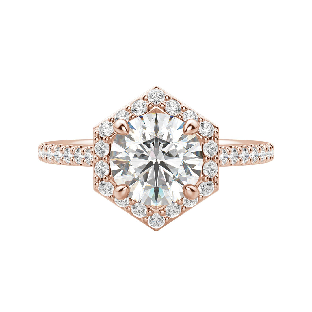 SISE KITE ROUND CUT MOISSANITE ENGAGEMENT RING